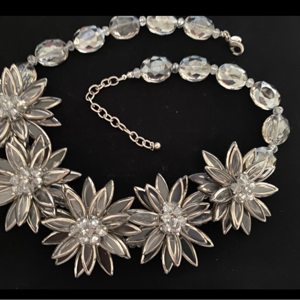 Joan Rivers Silver  Floral Necklace